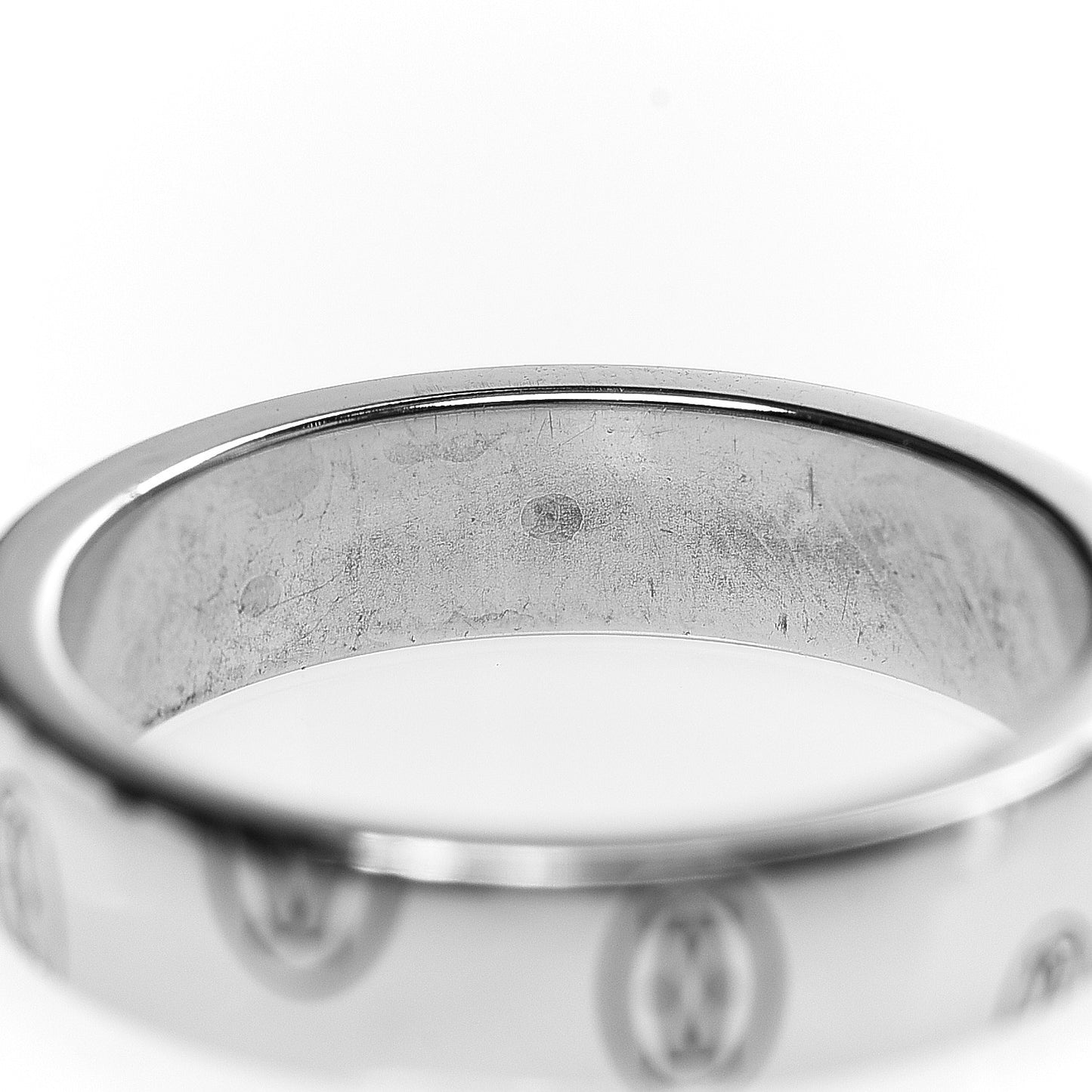 18K White Gold 4mm Happy Birthday Band Ring 47 4