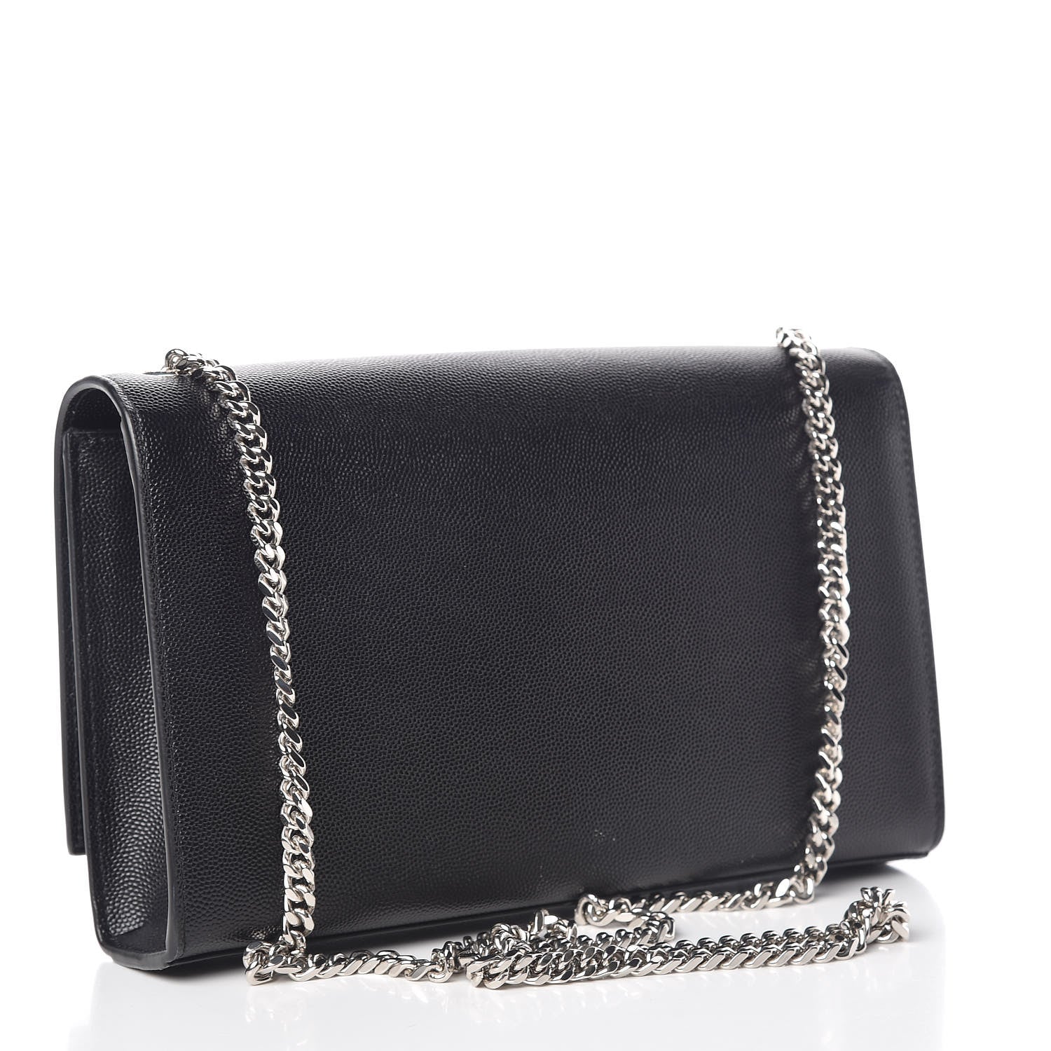 Saint Laurent Grain De Poudre Medium Classic Monogram Kate Satchel Black 3 of 9