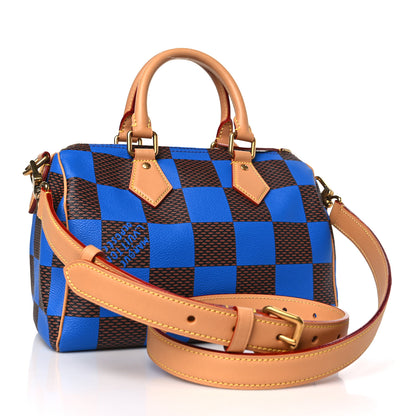 Louis Vuitton Damier Pop Speedy Bandouliere 25 Blue 3 of 8
