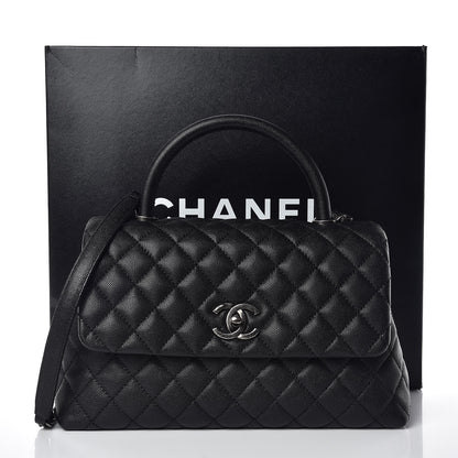 Chanel Caviar Quilted Small Coco Handle Flap Black 15 of 15