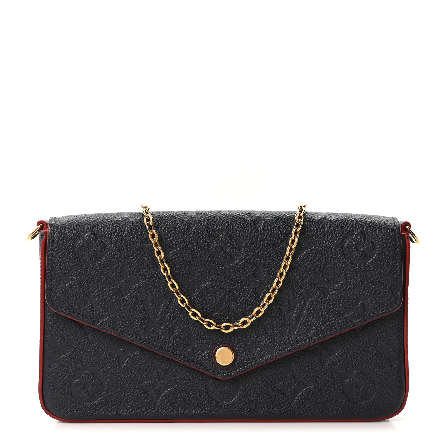 Empreinte Pochette Felicie Chain Wallet Marine Rouge