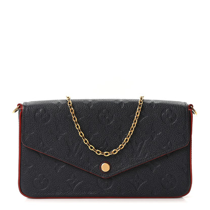 Louis Vuitton Empreinte Pochette Felicie Chain Wallet Marine Rouge 1 of 11