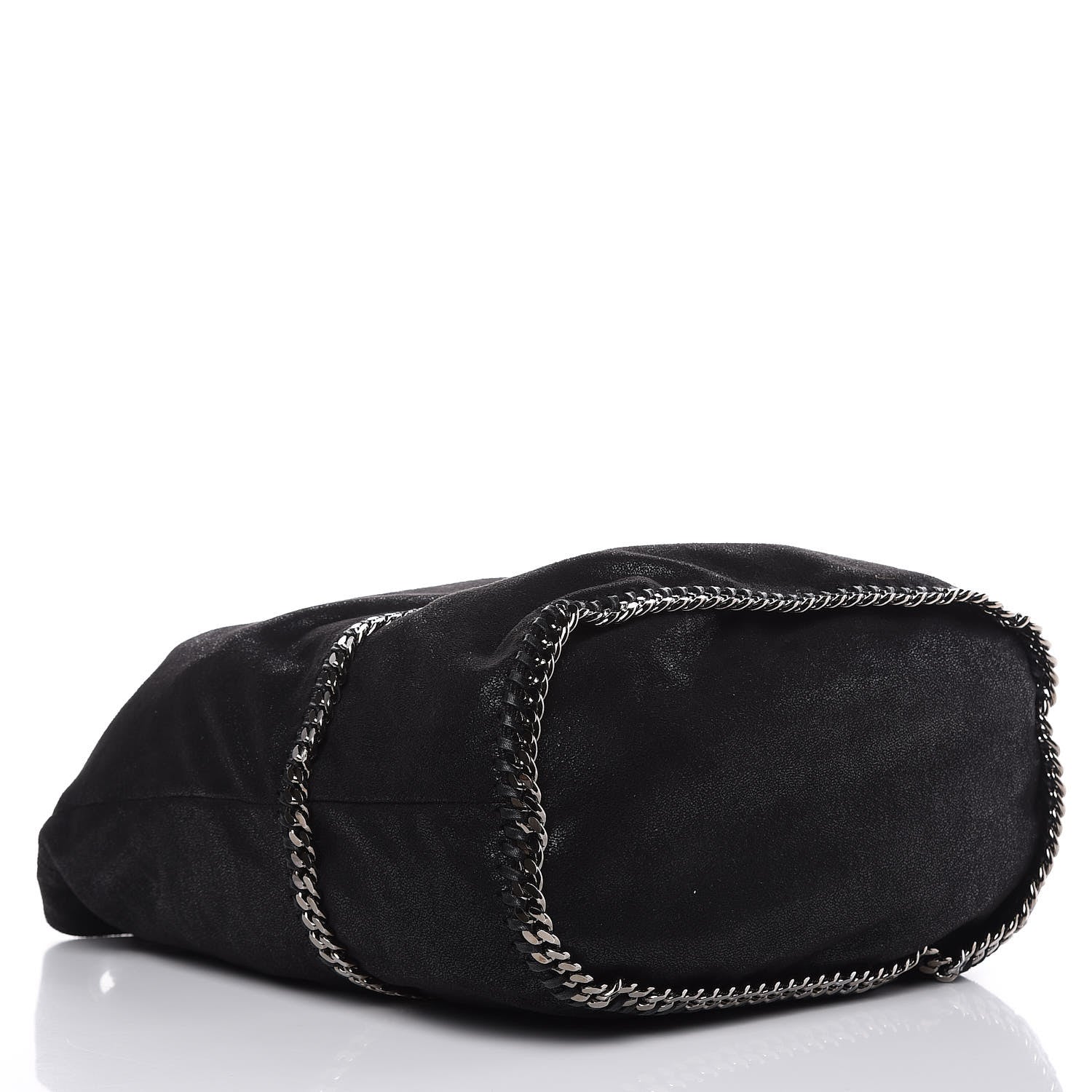 Stella McCartney Chamois Shiny Dotted Large Falabella Bucket Bag Ruthenium 4 of 10