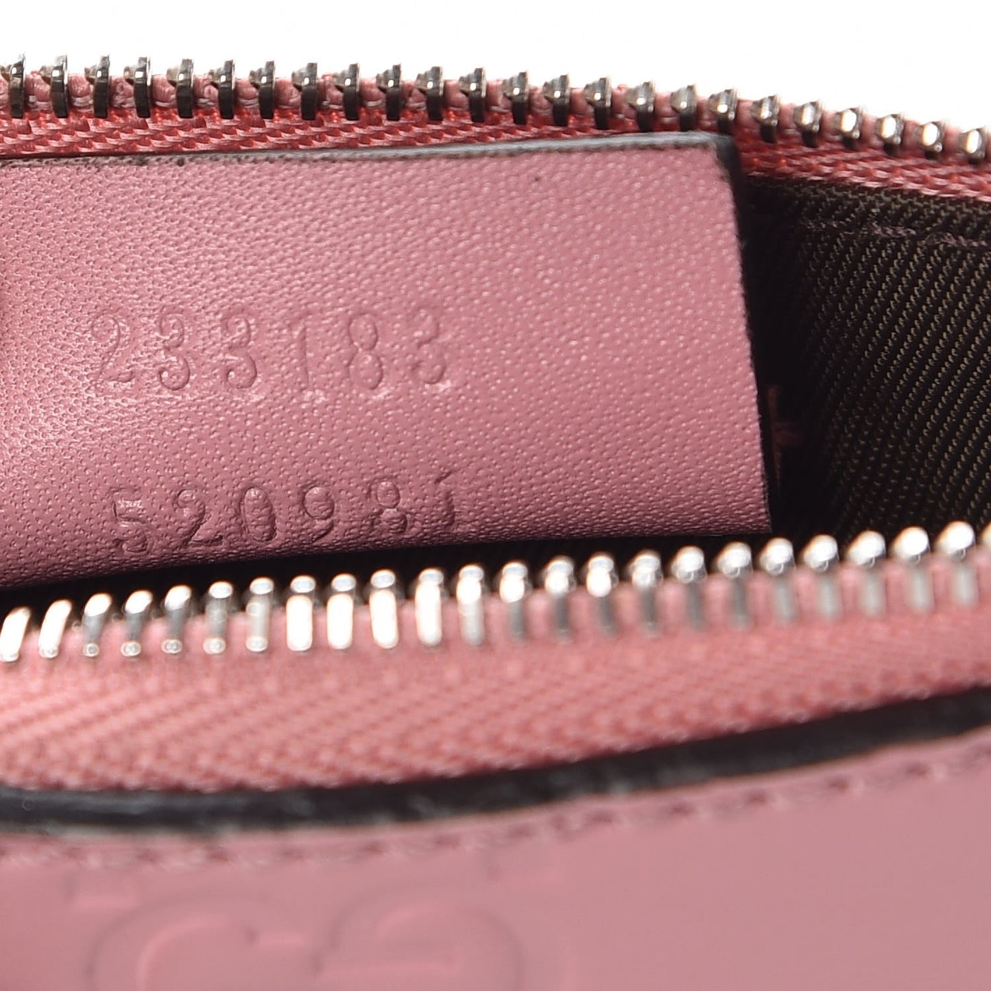 Guccissima Signature Key Case Carmine Rose