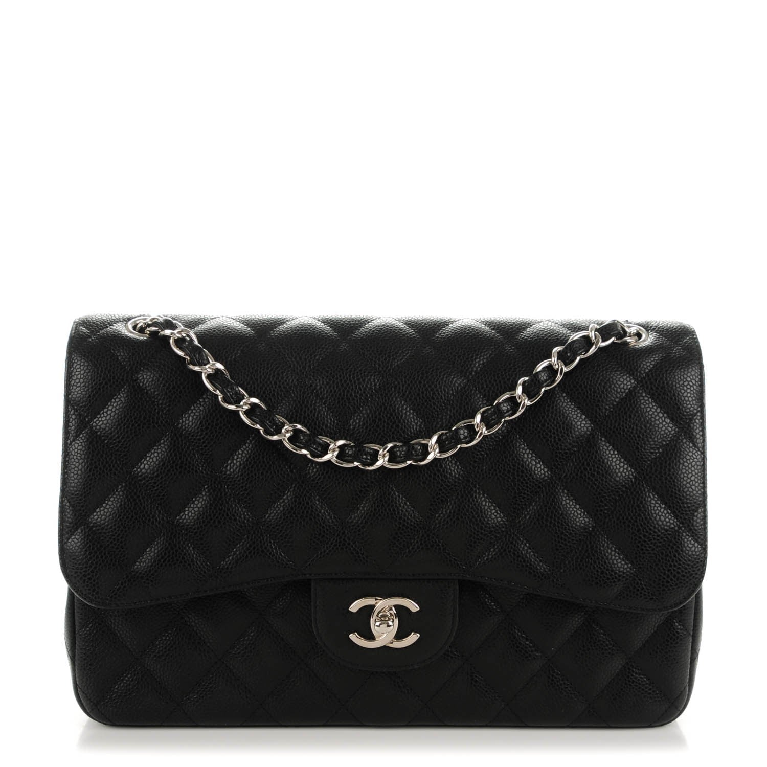 Chanel Caviar Quilted Jumbo Double Flap Black 1 of 7