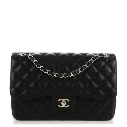 Chanel Caviar Quilted Jumbo Double Flap Black 1 of 7
