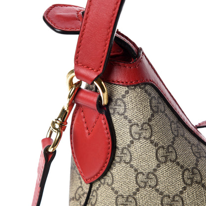 Gucci GG Supreme Monogram Linea A Hobo Red 14 of 14