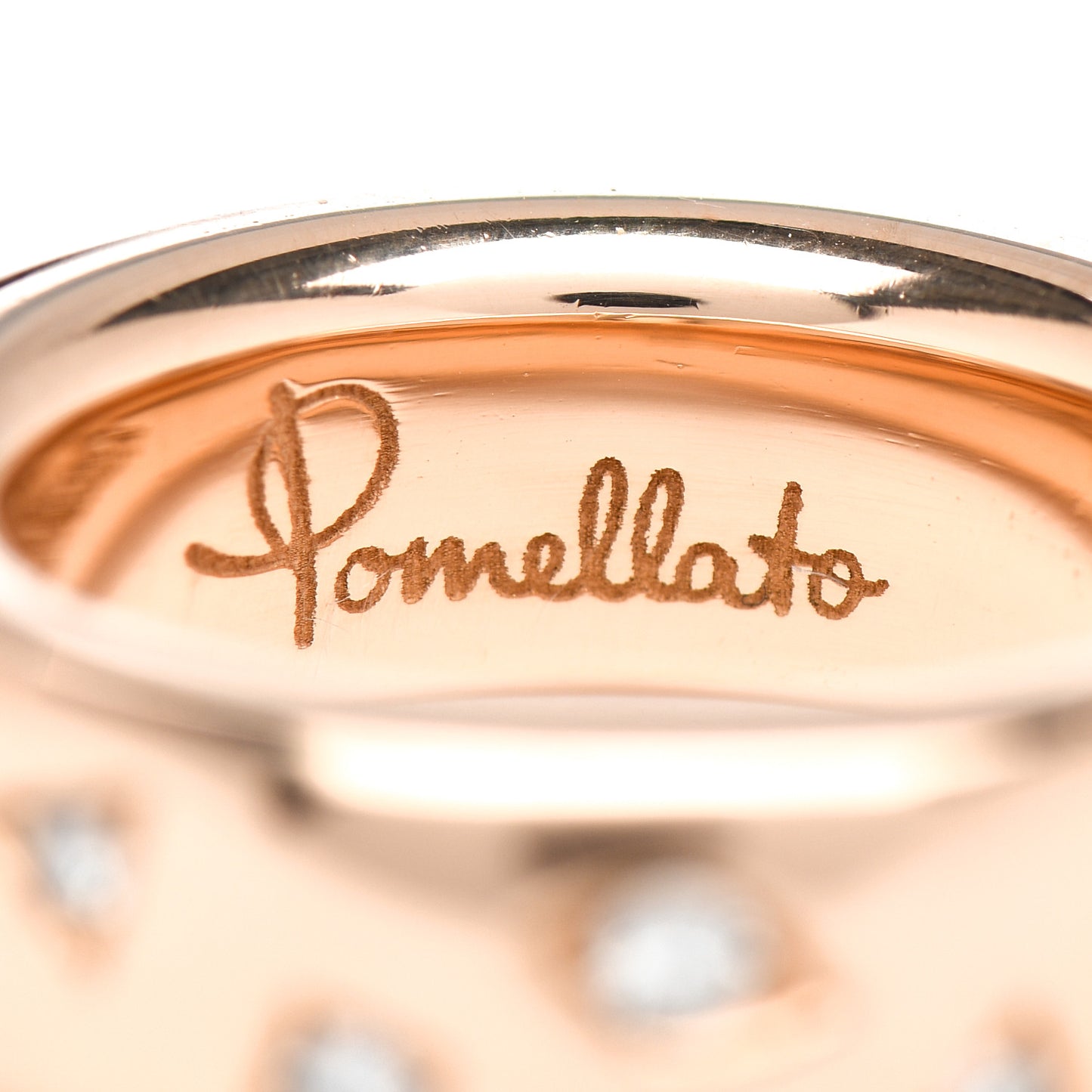 18K Rose Gold Diamond Iconica Band Ring 53 6.25