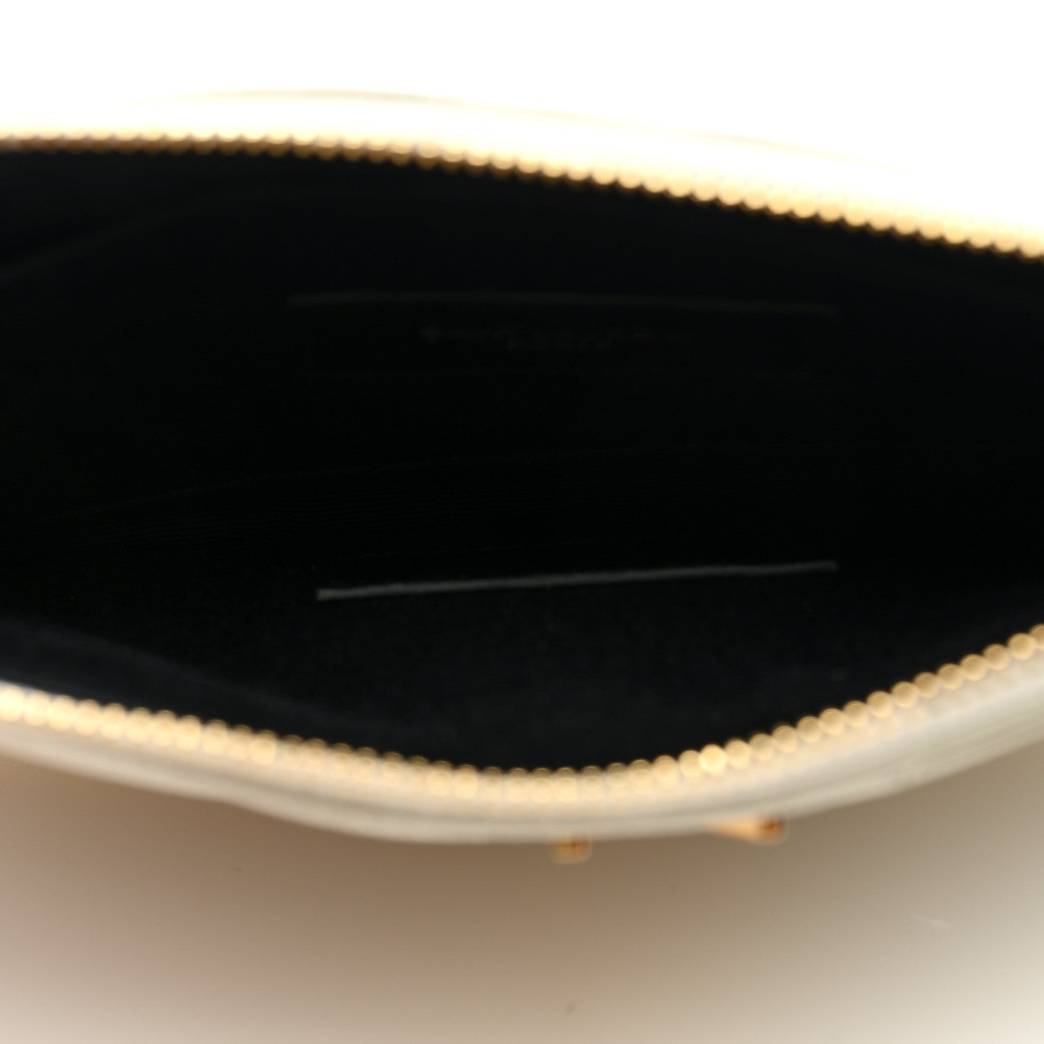 Saint Laurent Grain De Poudre Chevron Monogram Bill Pouch Crema Soft 5 of 6