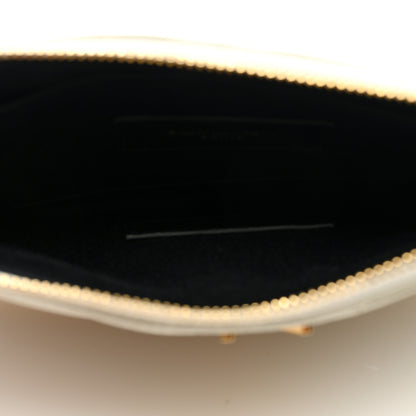 Saint Laurent Grain De Poudre Chevron Monogram Bill Pouch Crema Soft 5 of 6