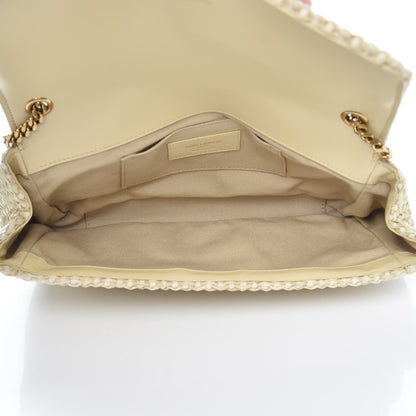 Saint Laurent Raffia Medium Monogram Kate Satchel Naturale 5 of 8