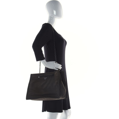 Prada Tessuto Nylon Chain Tote Mimetico 2 of 11