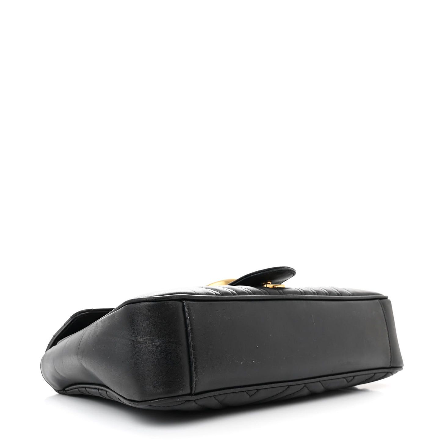 Calfskin Matelasse Medium GG Marmont Shoulder Bag Black