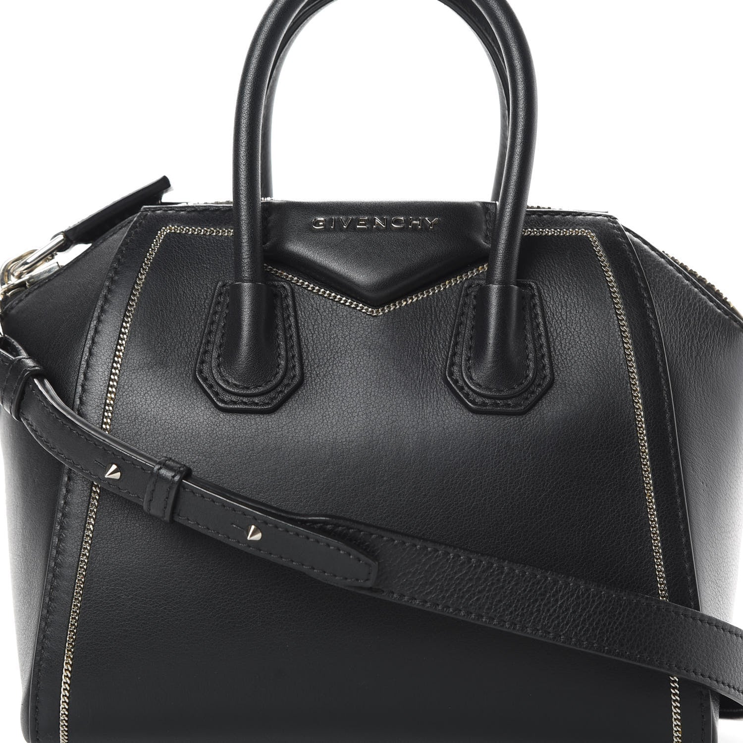 Givenchy Calfskin Chain Detail Mini Antigona Black 8 of 14
