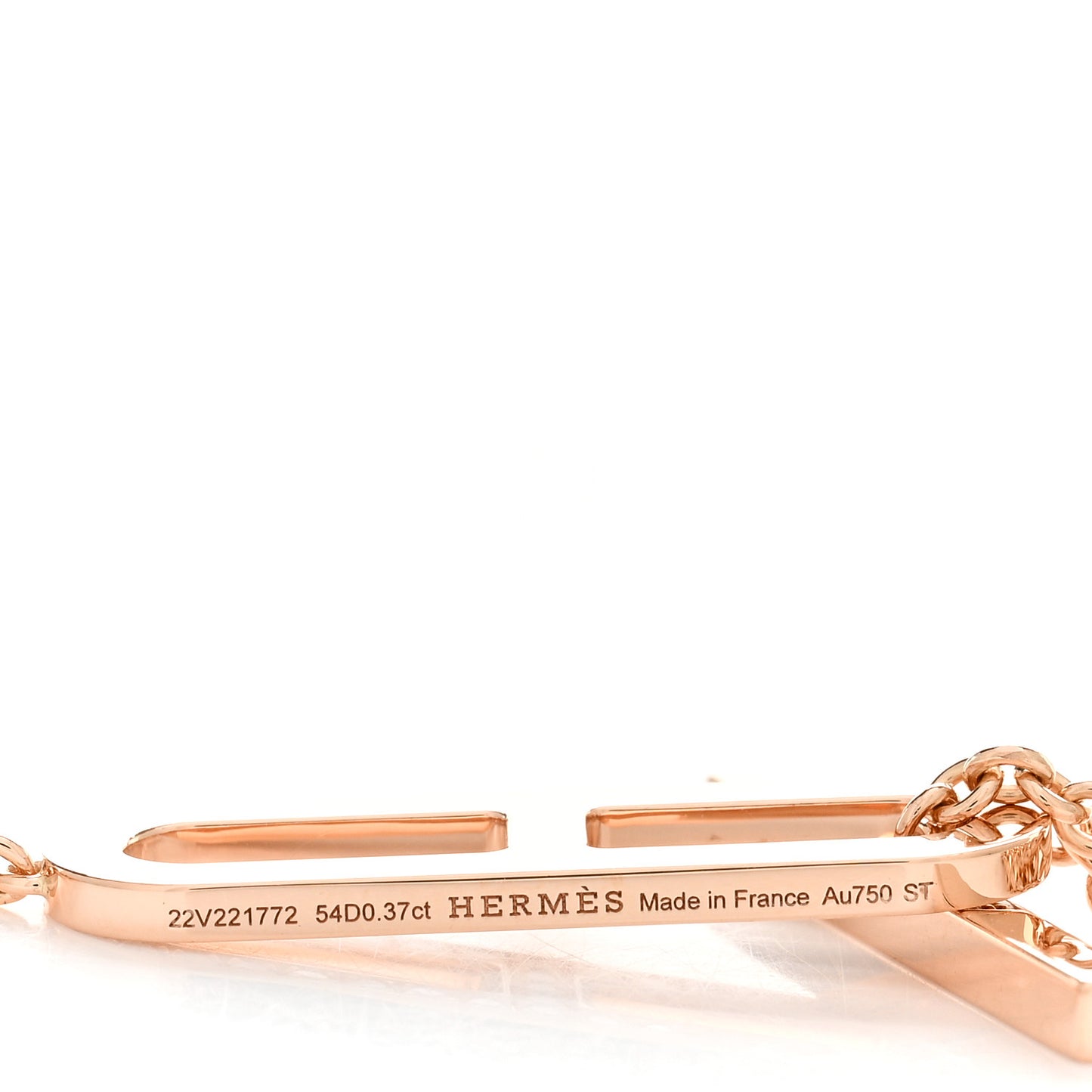 18K Rose Gold Diamond PM Ever Chaine D'Ancre Necklace ST