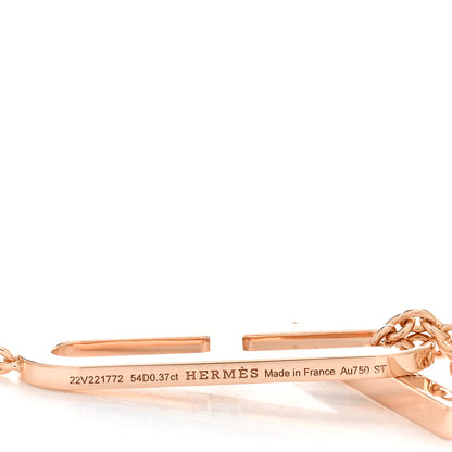 Hermes 18K Rose Gold Diamond PM Ever Chaine D'Ancre Necklace ST 4 of 5