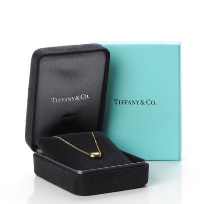 Tiffany 18K Yellow Gold 9mm Elsa Peretti Bean Pendant Necklace 8 of 8