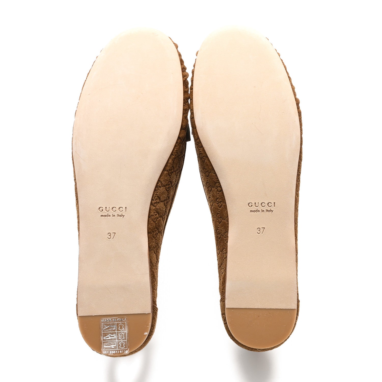 Gucci Suede Micro GG Horsebit Womens Kensington Moccasin Loafers 37 Cuoio 6 of 10