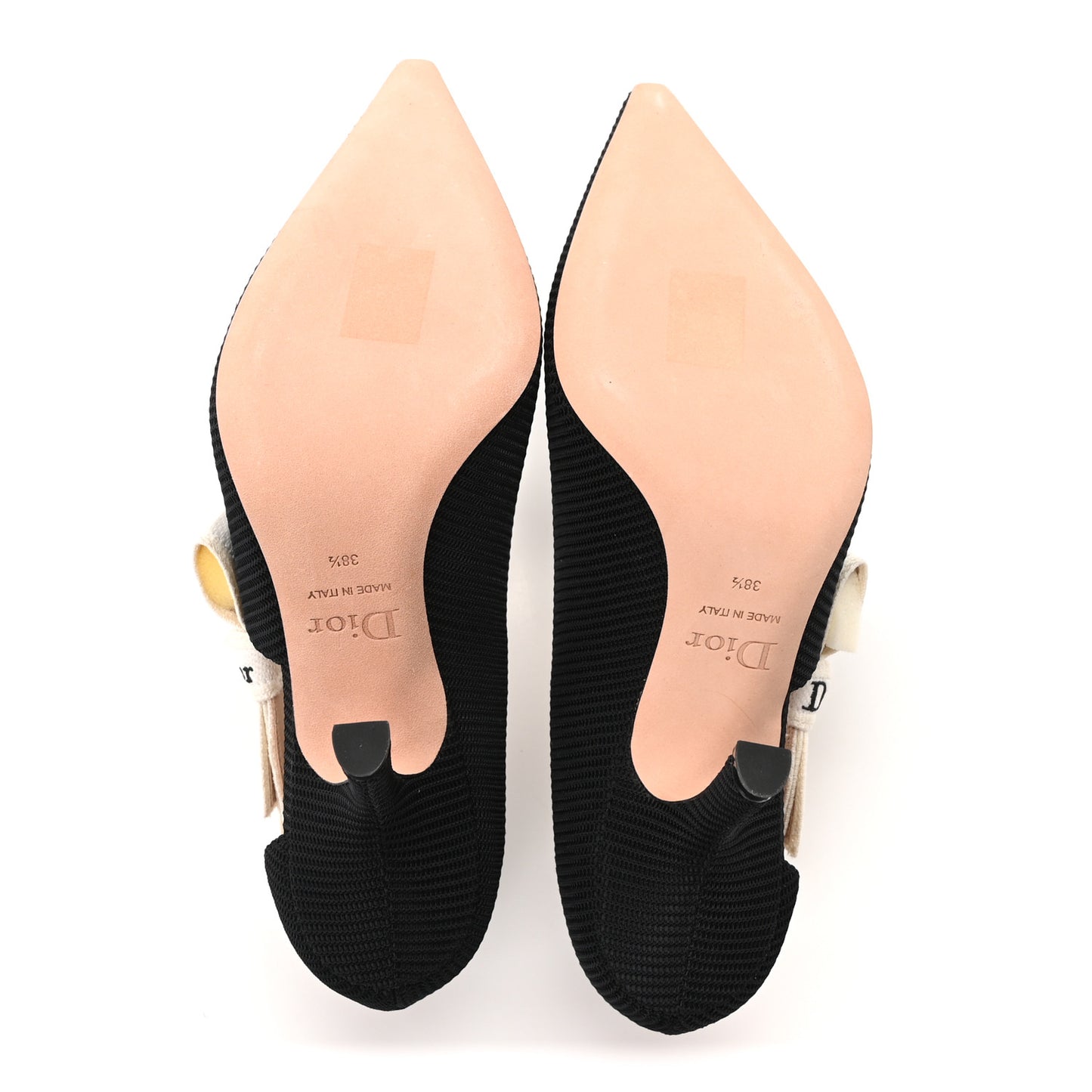 Technical Canvas Ribbon J Adior Slingback 100mm Pumps 38.5 Black