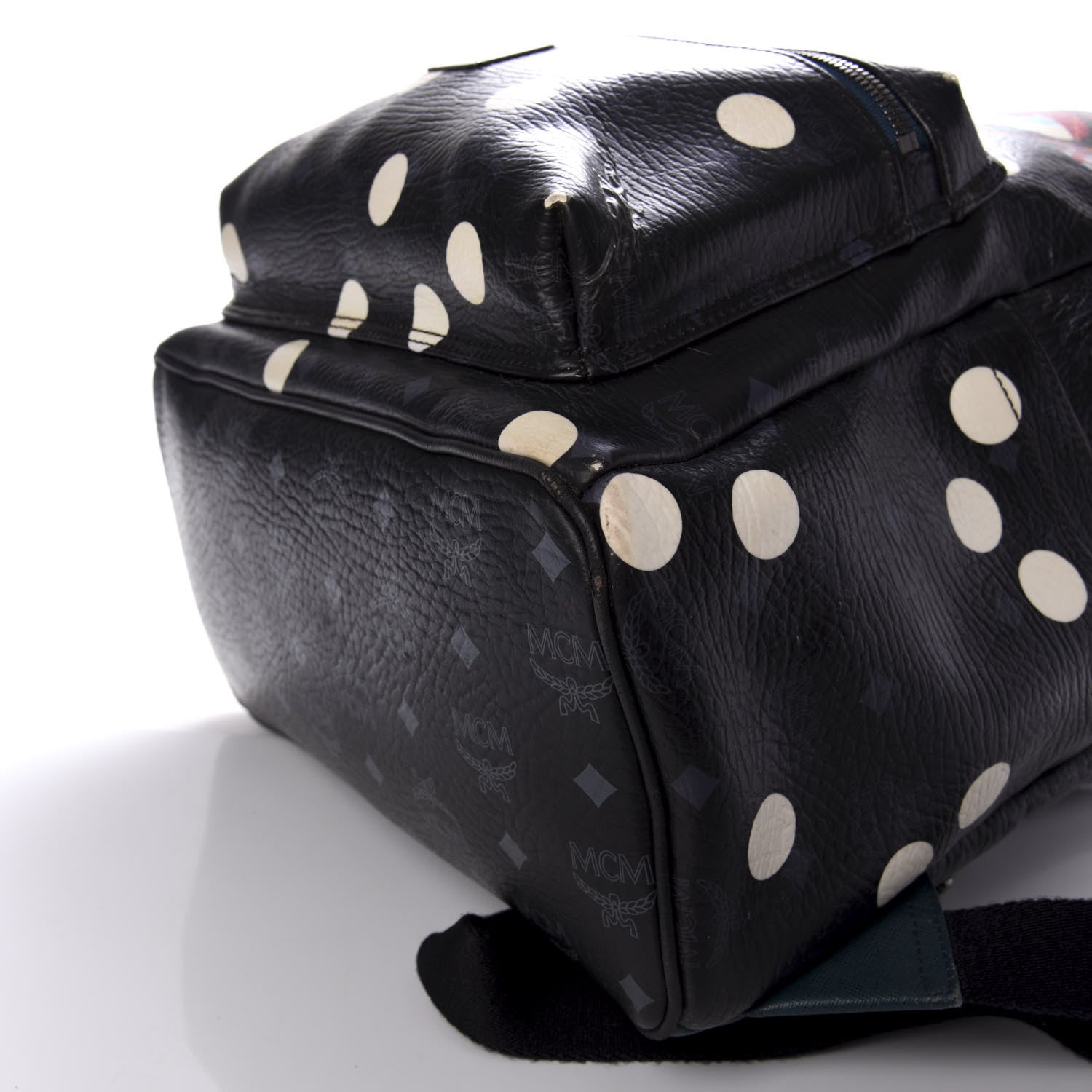 MCM Wrinkled Visetos Small Craig & Karl Beyond Snowdome Backpack Black 10 of 12