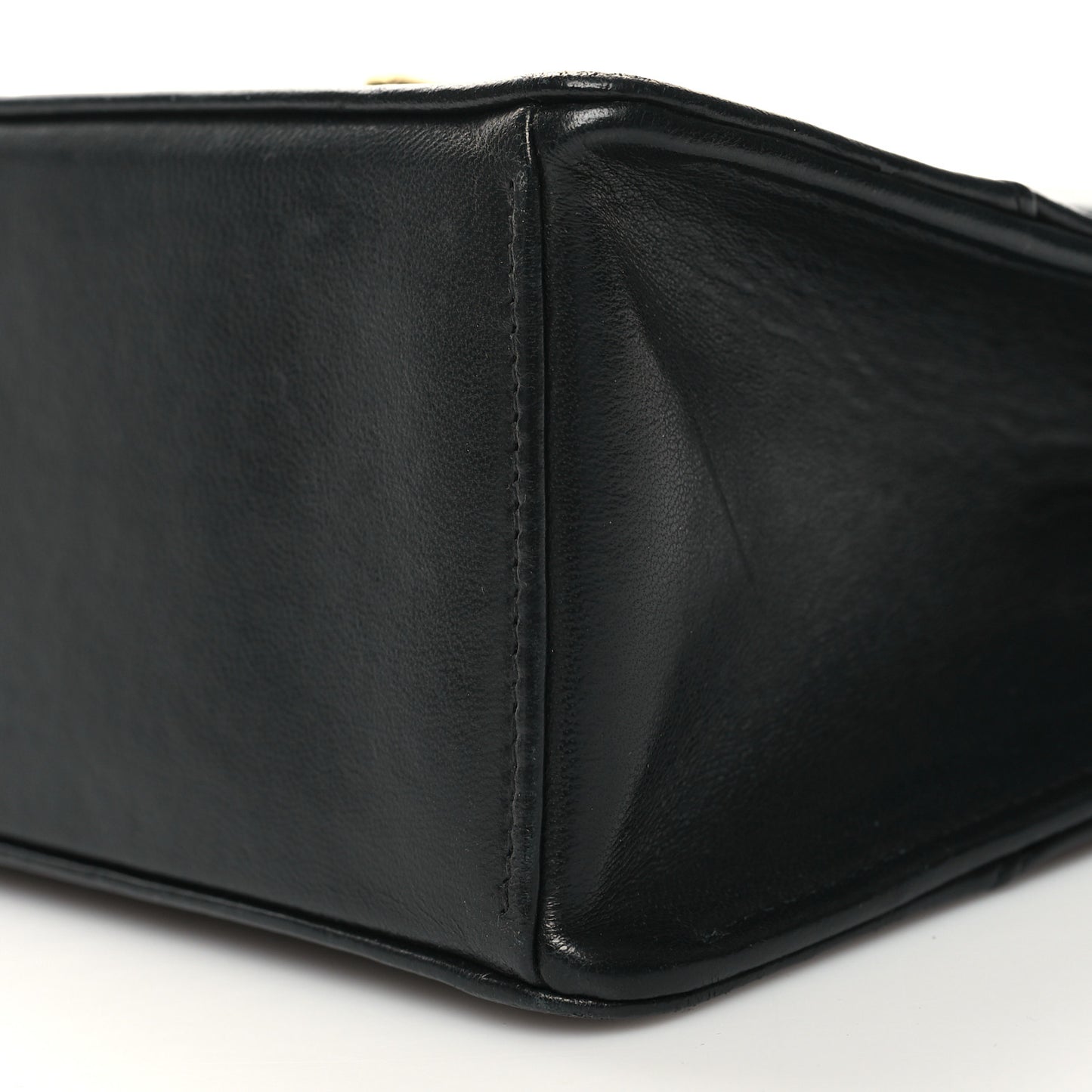 Lambskin Quilted Medium Mademoiselle Single Flap Black