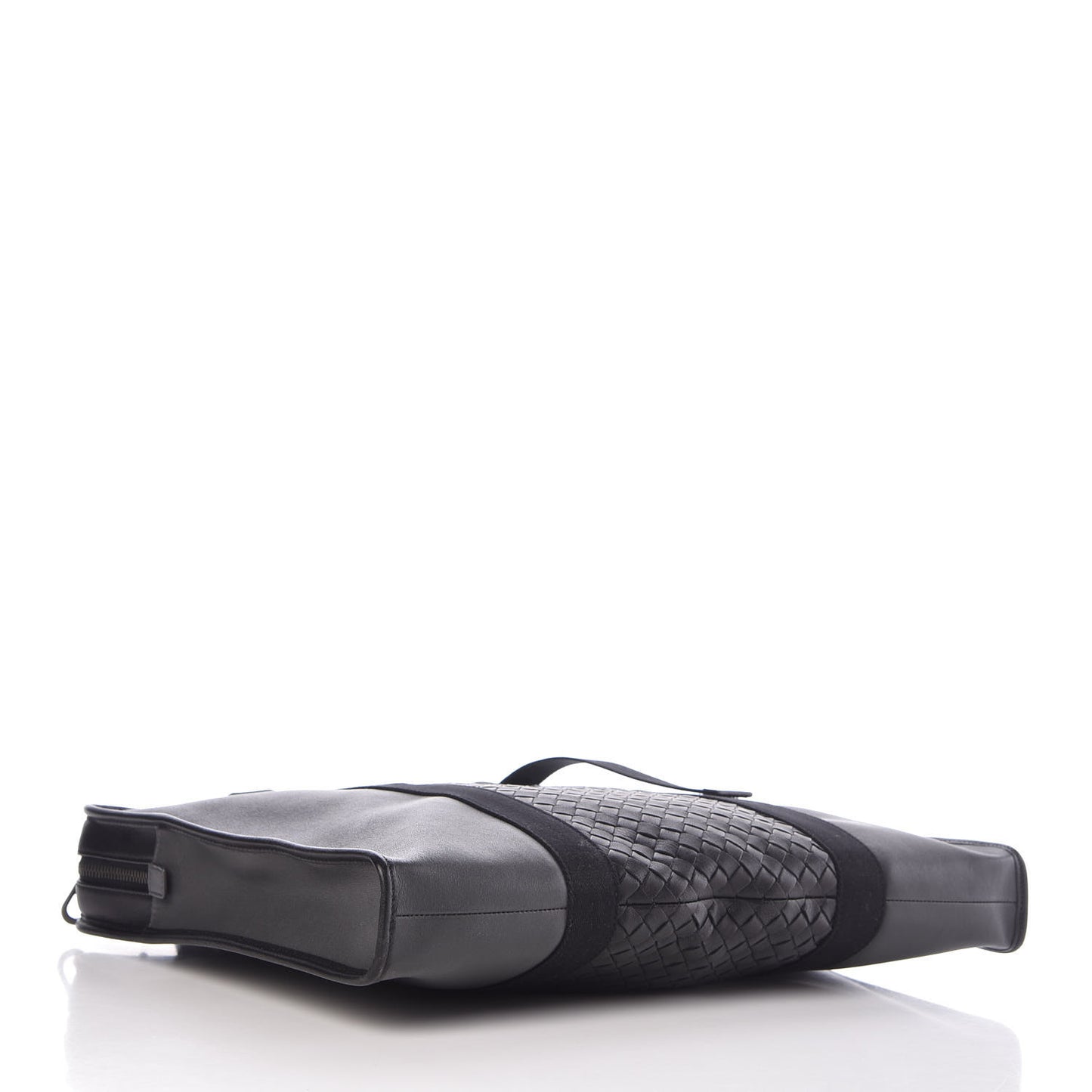 Nappa Intrecciato Briefcase Medium Grey Black