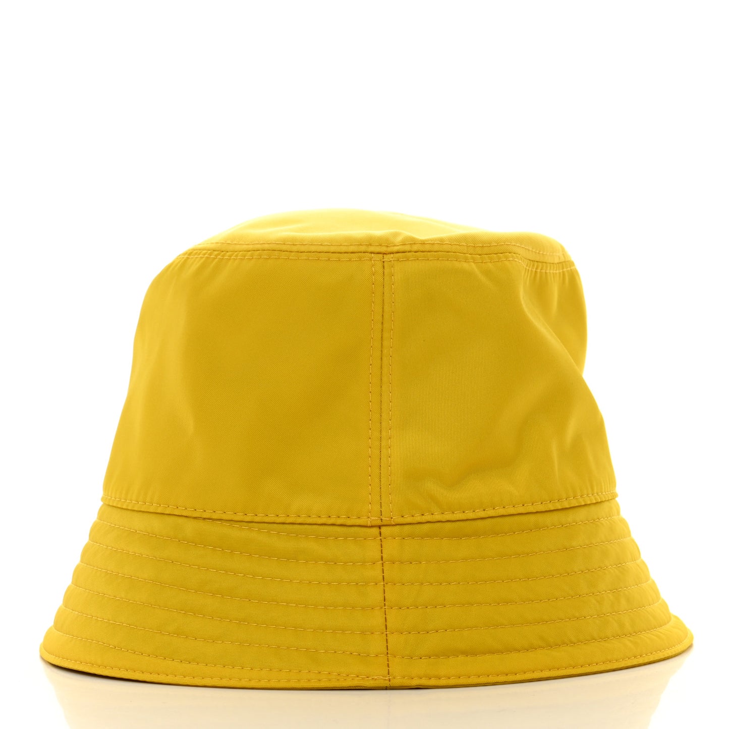 Re-Nylon Metal Triangle Logo Mens Bucket Hat L Giallo