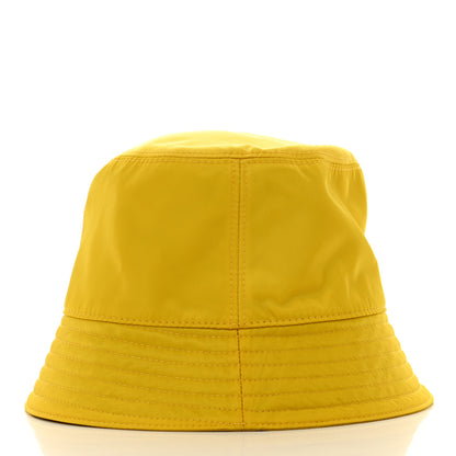 Prada Re-Nylon Metal Triangle Logo Mens Bucket Hat L Giallo 4 of 7