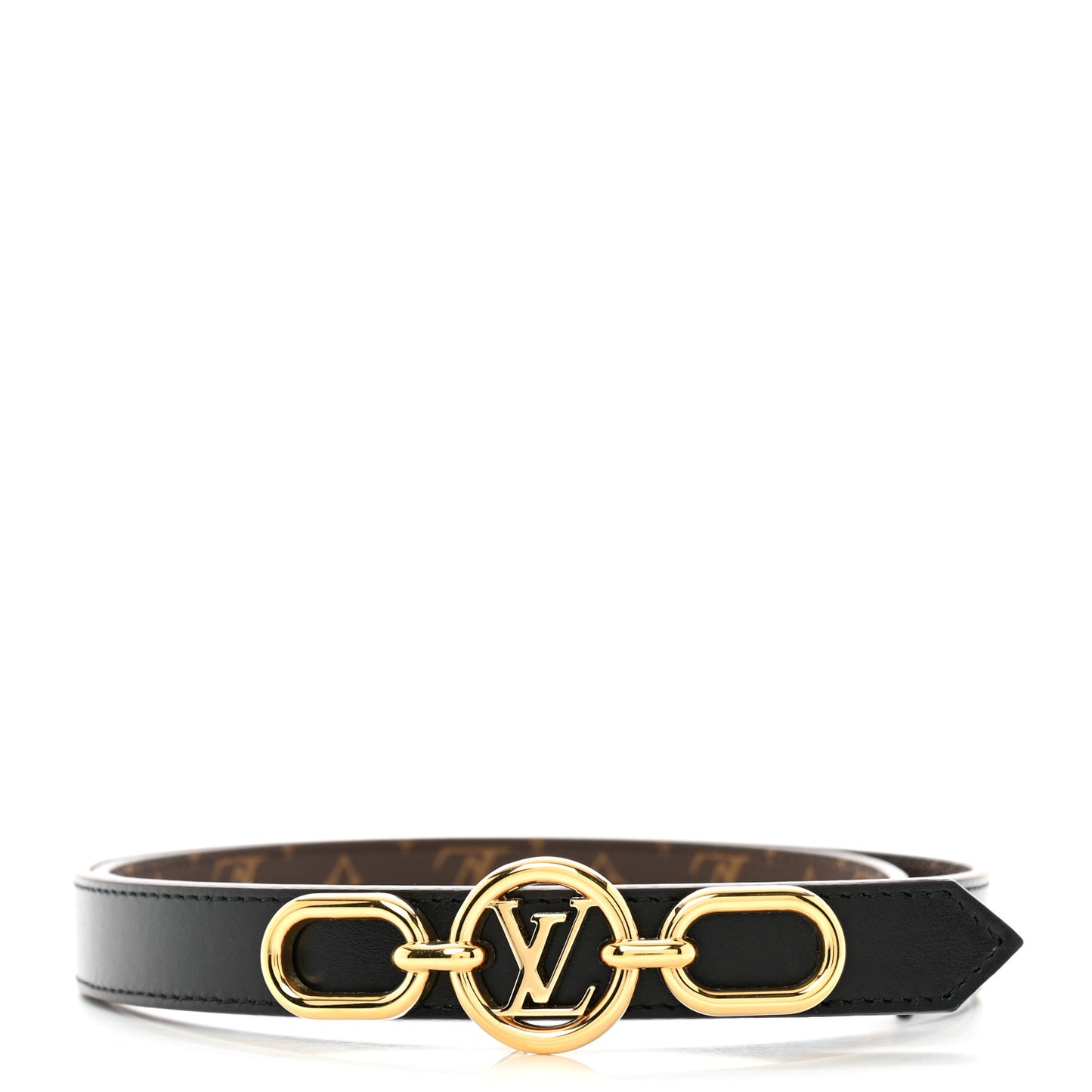 Monogram 20MM LV Circle Prime Reversible Belt 80 32 Black