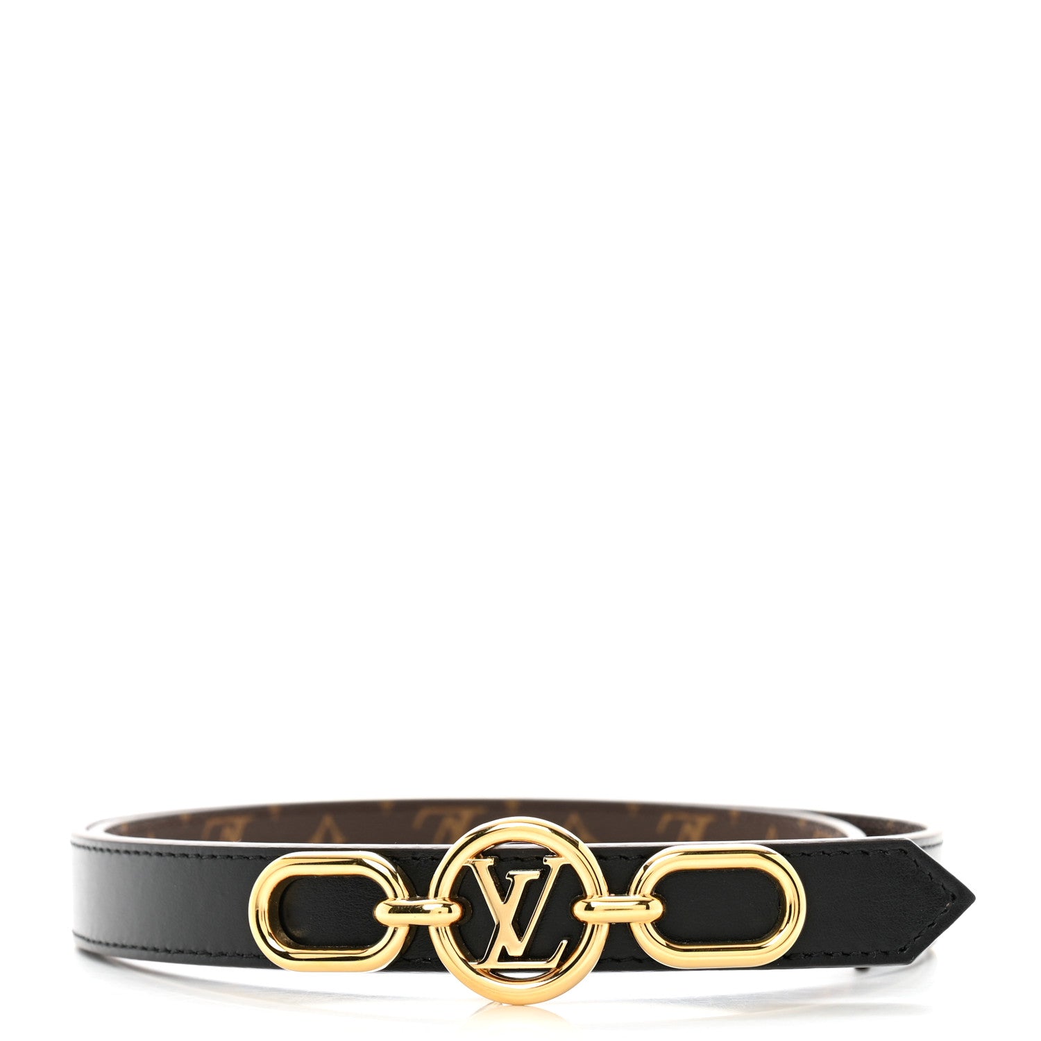 Louis Vuitton Monogram 20MM LV Circle Prime Reversible Belt 80 32 Black 2 of 8