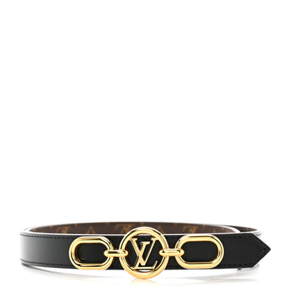 Louis Vuitton Monogram 20MM LV Circle Prime Reversible Belt 80 32 Black 2 of 8