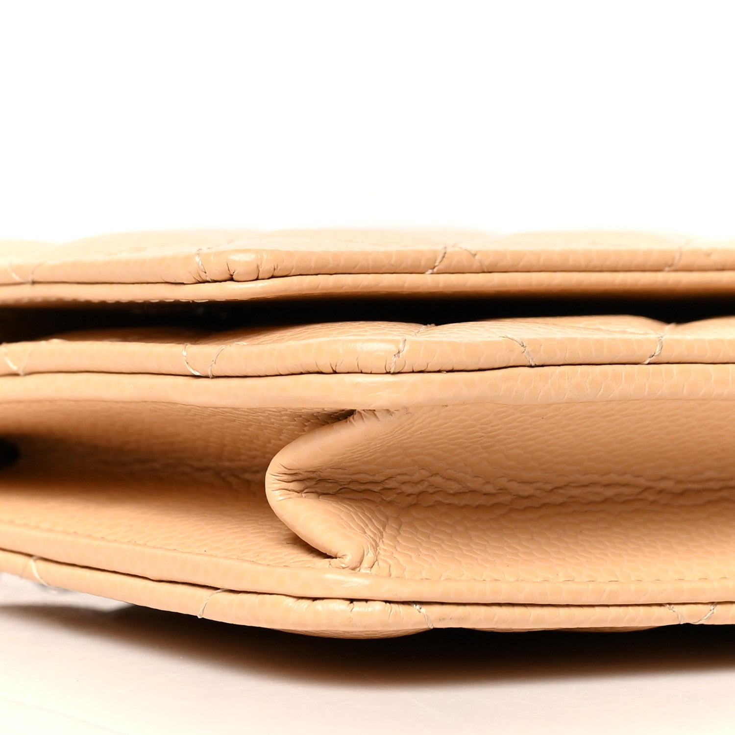 Chanel Caviar Quilted Wallet On Chain WOC Beige 10 of 13
