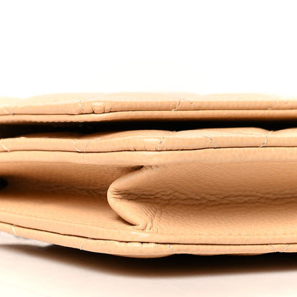 Chanel Caviar Quilted Wallet On Chain WOC Beige 10 of 13