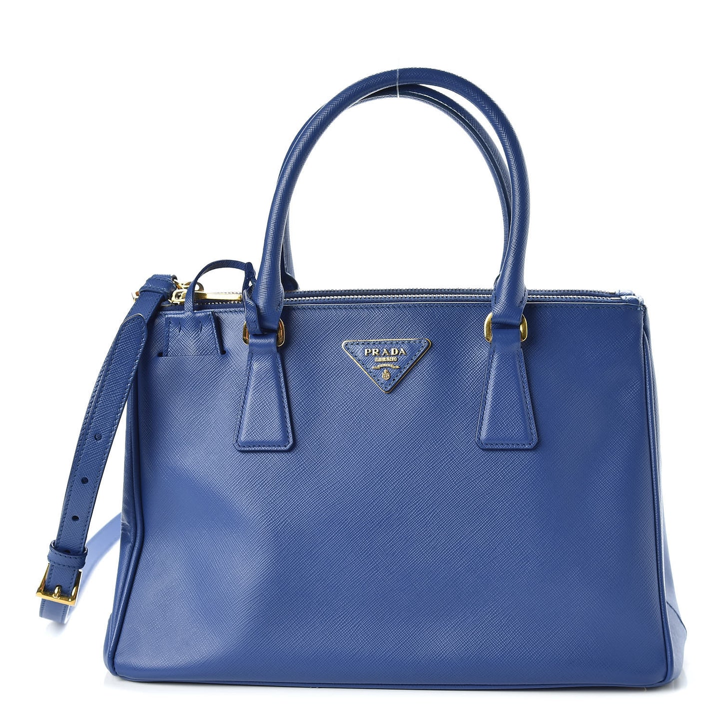 Saffiano Small Galleria Double Zip Tote Bluette