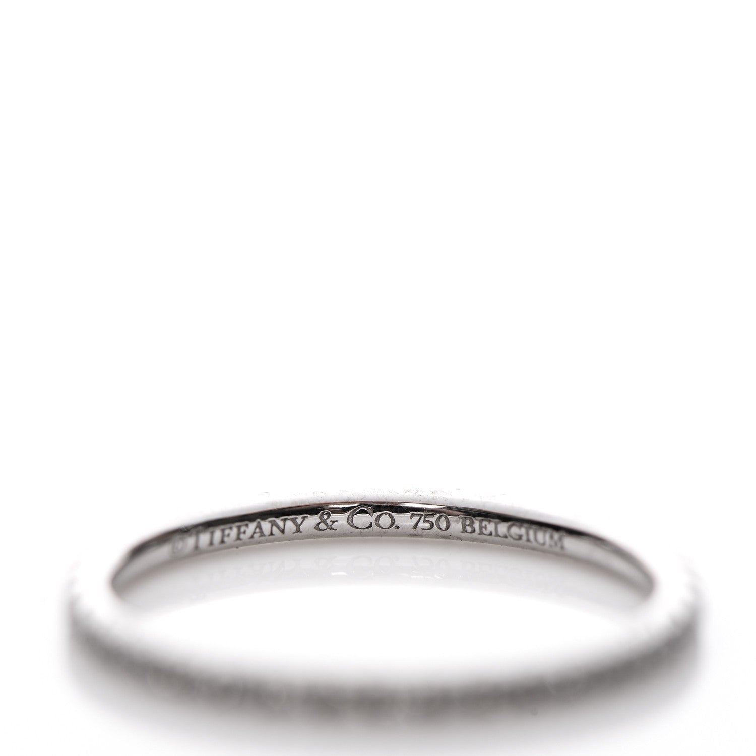 Tiffany 18K White Gold Diamond Metro Ring 4.5 3 of 4