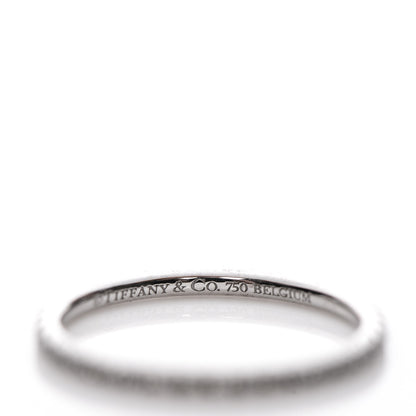 Tiffany 18K White Gold Diamond Metro Ring 4.5 3 of 4