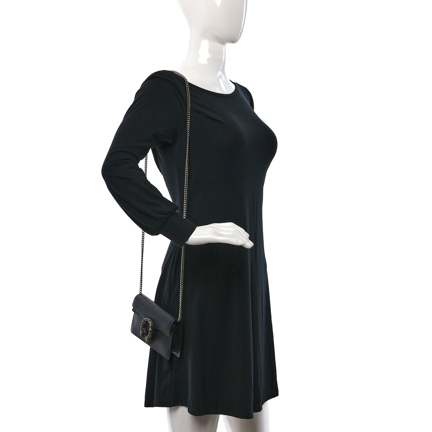 Calfskin Super Mini Dionysus Shoulder Bag Black
