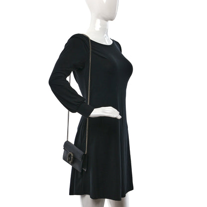 Gucci Calfskin Super Mini Dionysus Shoulder Bag Black 2 of 9