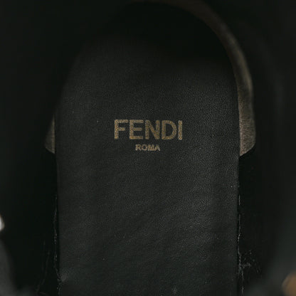 Fendi Vitello Abrasivato Fendigraphy 50mm Biker Boots 40 Black 7 of 9
