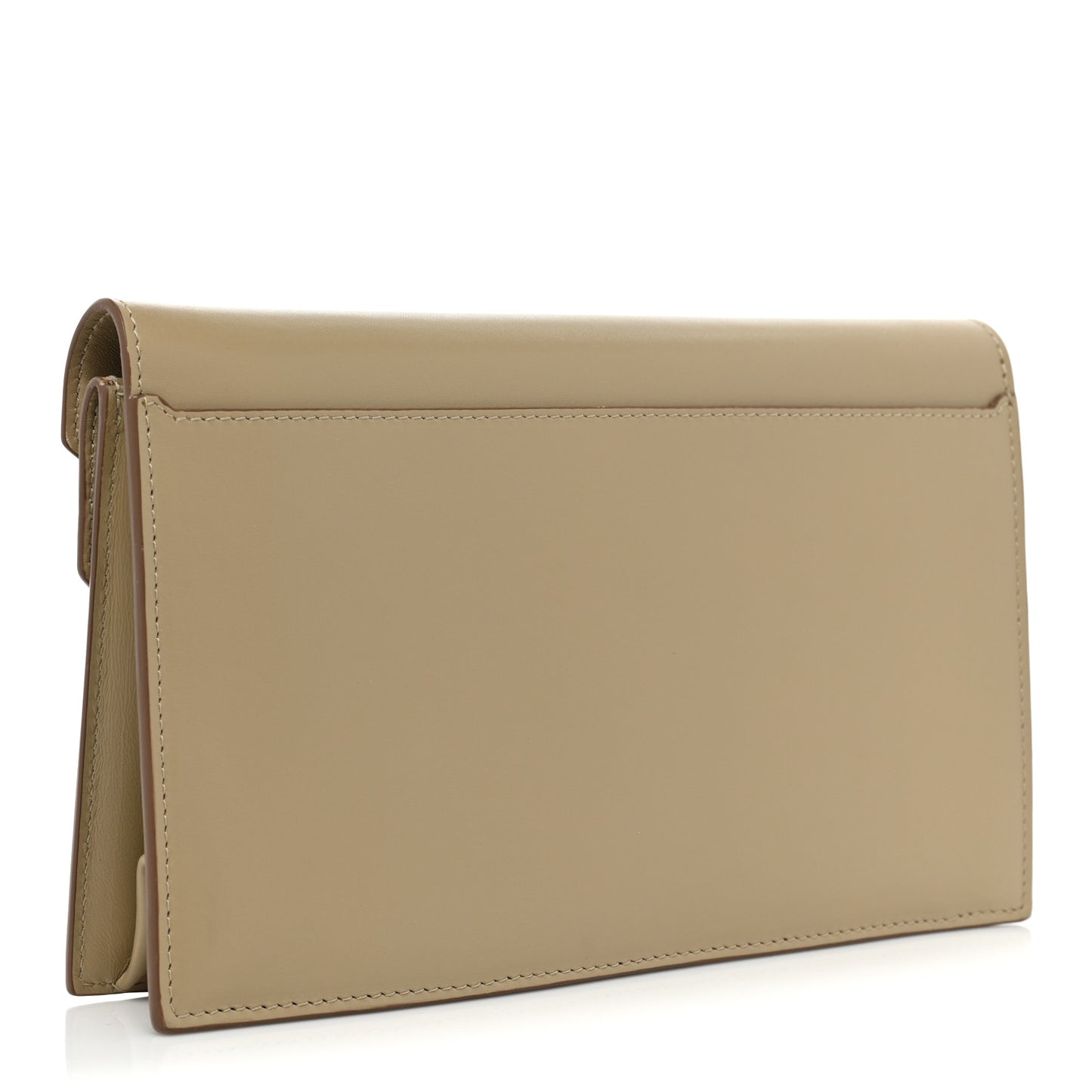 Calfskin Small TB Envelope Clutch Bag Honey