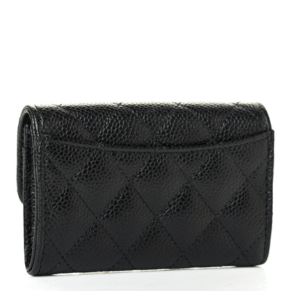 Chanel Caviar Quilted Flap Card Holder Wallet Black 2 of 4