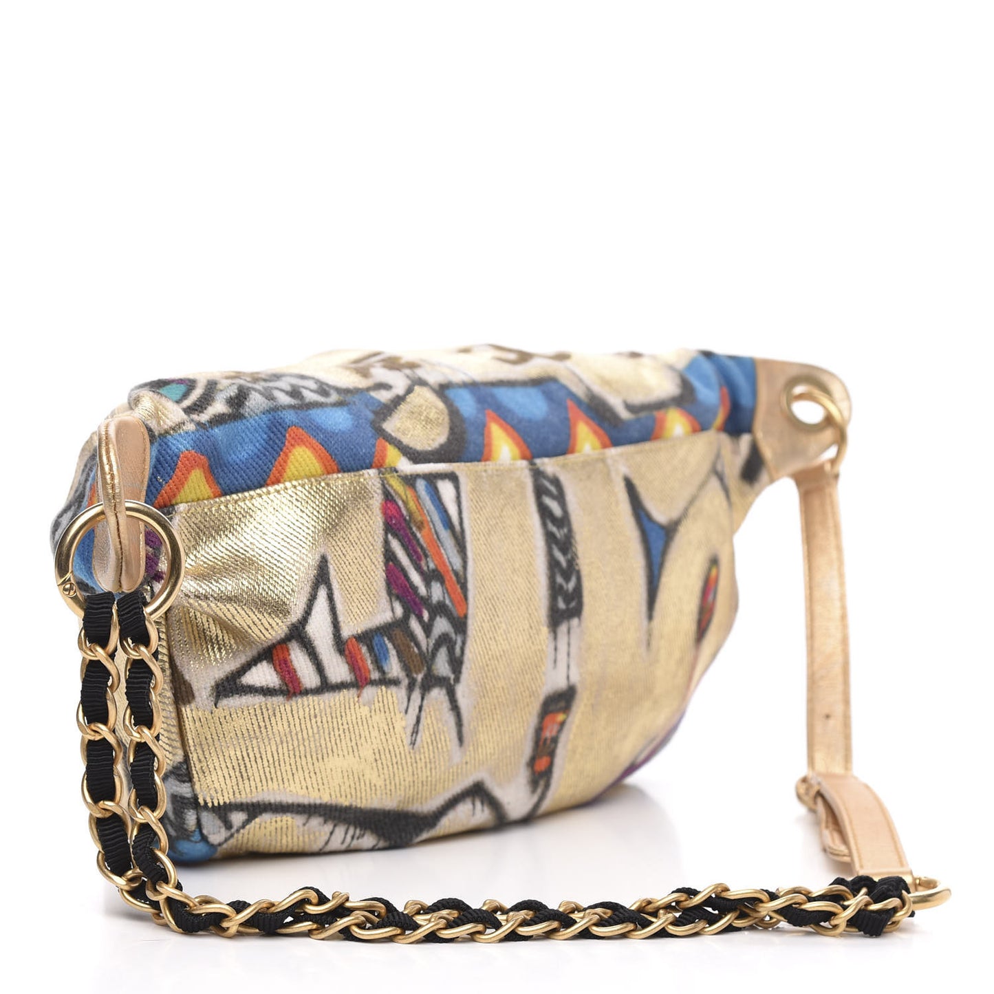 Graffiti Printed Canvas Street Spirit Waist Belt Bag Multicolor