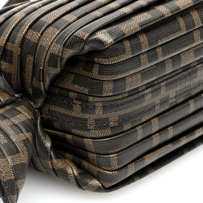 Fendi Glazed Fabric FF Pleated Candy Bag Brown 9 of 10