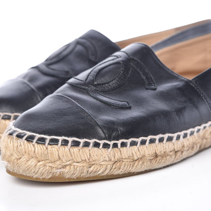 Chanel Lambskin CC Espadrilles 38 Black 13 of 16