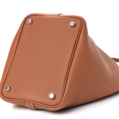Hermes Taurillon Clemence Picotin Lock 18 PM Gold 8 of 10