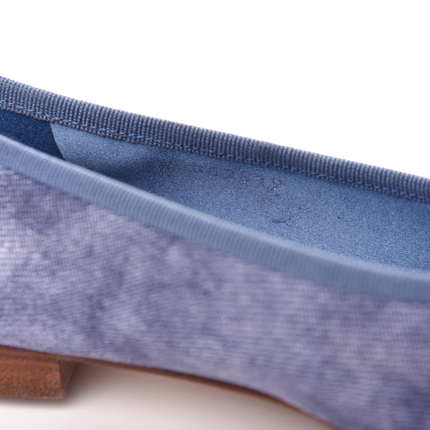 Chanel Satin Denim Goatskin CC Cap Toe Ballerina Flats 37 Blue 10 of 10