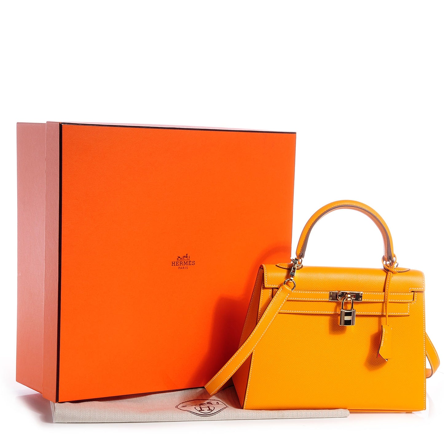 Epsom Candy Kelly Sellier 25 Jaune d'Or Feu