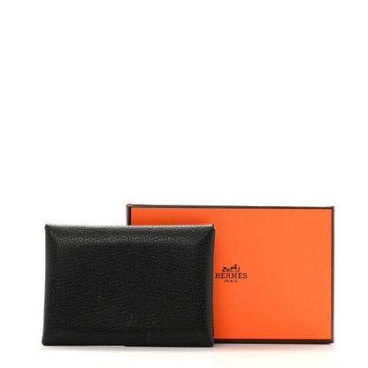 Hermes Chevre Mysore Calvi Duo Card Case Black 8 of 8