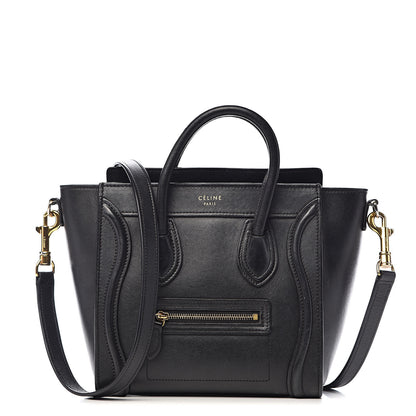 Celine Smooth Calfskin Nano Luggage Black 1 of 23