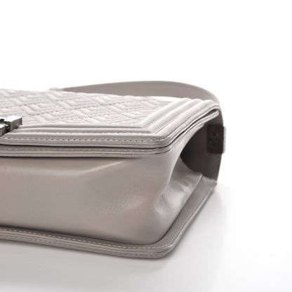 Chanel Lambskin Quilted New Medium Boy Flap Grey 9 of 9